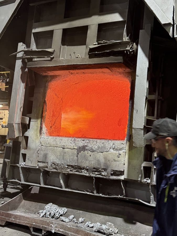 Aluminium melting furnace back in operation after relining