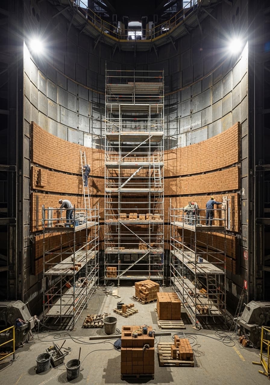 Complete relining at an energy provider's waste-to-energy plant